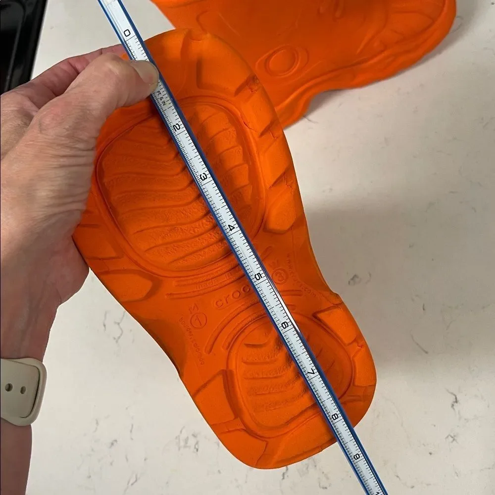 CROCS Kids' Georgie Rain Boots - Orange Size Euro 33 Men’s 1 - Women’s 3